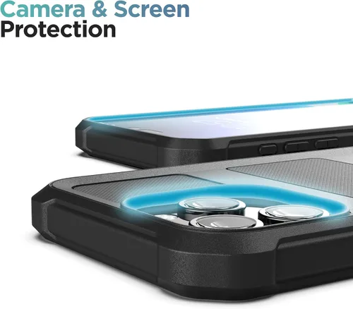 Vista 9 de Encased Falcon Armor - Funda diseñada para iPhone 15 Pro con funda de clip para cinturón, funda ultra protectora a prueba de golpes