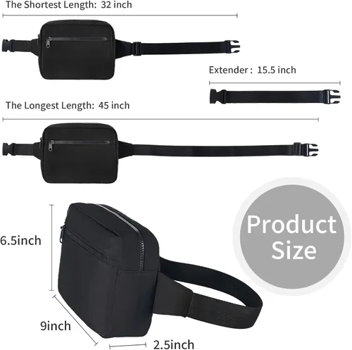 Vista 3 de Riñonera para mujer, negro (001black), Deportes