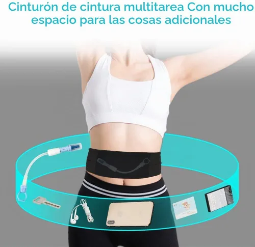 Vista 5 de Cinturón de soporte de catéter PD transpirable, cinturón de diálisis peritoneal con ranura elástica de malla para tubo de alimentación, accesorios