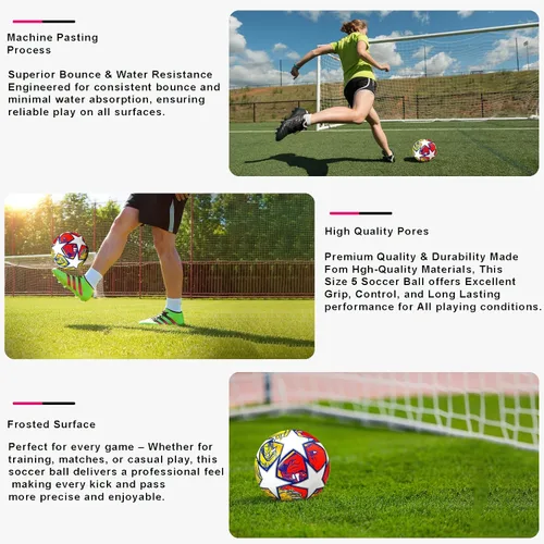 Vista 3 de Balón de fútbol de la Champion, talla 5 Londres - Réplica de partido profesional, diseñado para entrenar, jugar, exhibir y entusiastas del fútbol.