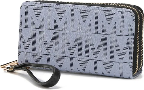 Vista 60 de MKF Collection Mia K - Cartera de pulsera para mujer, pequeña cartera de cuero vegano para tarjetas de crédito con cremallera y bolsillo