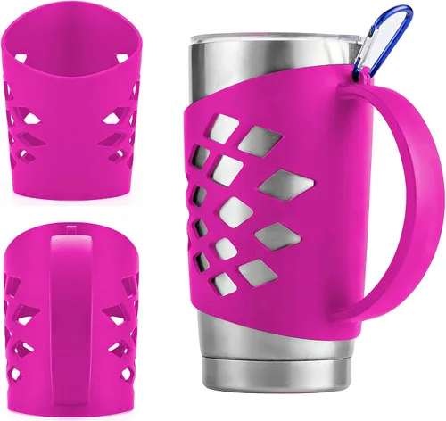 Vista 14 de Handle for YETI Tumblers, Silicone Sleeve Holder for 20 oz & 30 oz Tumblers Negro
