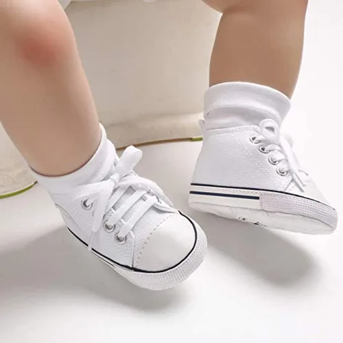 Vista 6 de Zapatos para bebés y niñas, suela antideslizante suave, para recién nacidos, para primeros pasos, de lona, de mezclilla, unisex, para bebés