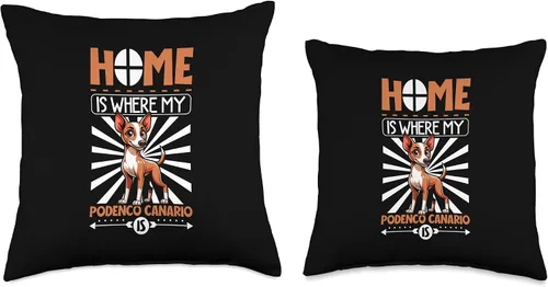 Vista 3 de Home is with my Podenco Canario Throw Pillow
