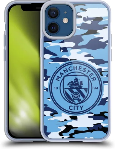 Vista 219 de Head Case Designs Funda de gel con licencia oficial del Manchester City Man City FC Blue Moon Badge Camou [protección de grado militar] compatible