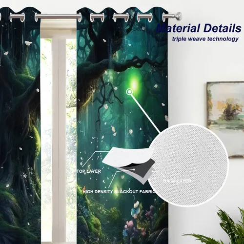 Vista 85 de Batmerry American Flag Ink Dot Blackout Tier Curtains, Red Blue White Stars Abstract Thermal Insulated Half Curtain Rod Pocket Small Valance for