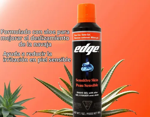 Vista 6 de Edge Gel de afeitado para hombres pieles sensibles, 7 onzas (paquete de 6) Edge