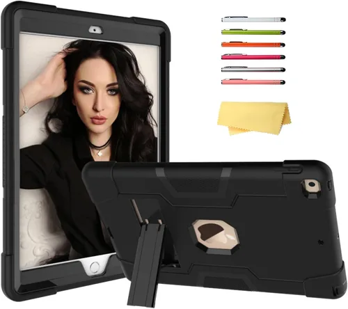 Vista 17 de Funda infantil para iPad de 9ª/8ª/7ª generación de 10.2 pulgadas con mango giratorio/soporte, ligera, suave, espuma EVA, a prueba de golpes, 01#