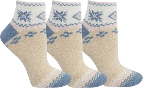Vista 12 de Dr. Scholl's Calcetines de invierno Fairisle para mujer, surtido negro, 4-10, paquete de 3