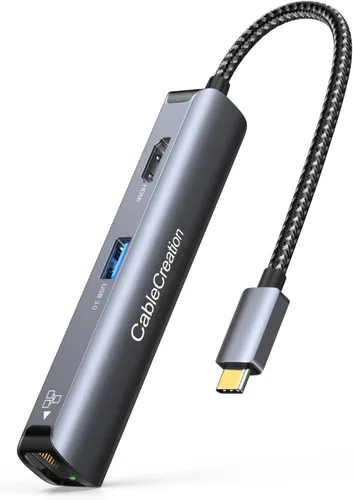 Vista 10 de CableCreation Hub USB C multipuerto 5 en 1 para MacBook Pro/Air
