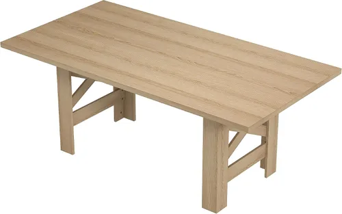 Vista 7 de Garvee Mesa de comedor de madera para 6-8, mesa de cocina grande resistente, mesas de comedor rectangulares de 70.87 pulgadas de largo con patas
