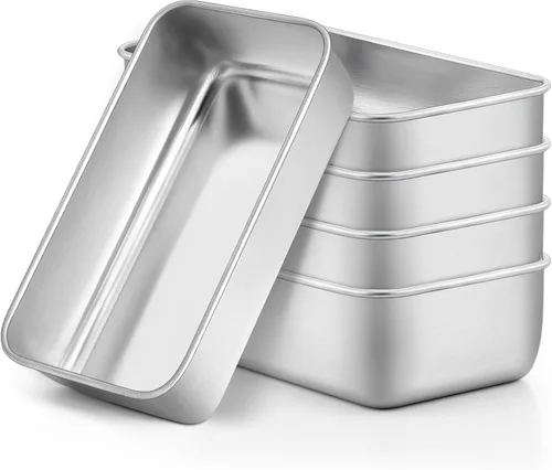 Vista 15 de Onader Molde para pan para hornear, sartén profunda de acero inoxidable de 9 x 5 pulgadas