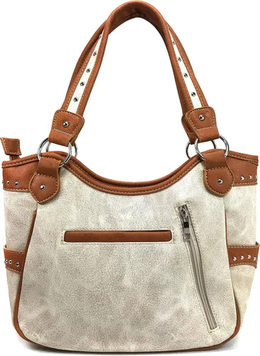 Vista 3 de Justin West Tooled - Bolsa de transporte oculta con hebilla de bordado floral