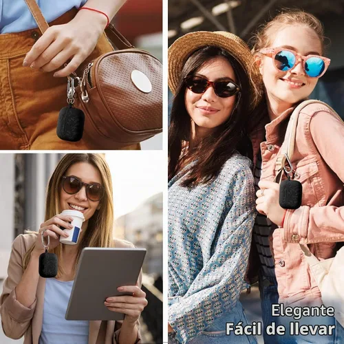 Vista 6 de Lerobo - Funda para AirPods Pro 2, funda de silicona suave con llavero para mujer