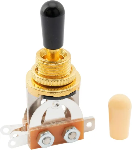 Vista 8 de Musiclily Basic Metric - Interruptor de palanca de guitarra recta corta de 3 vías para guitarra eléctrica estilo LP, parte superior negra con punta