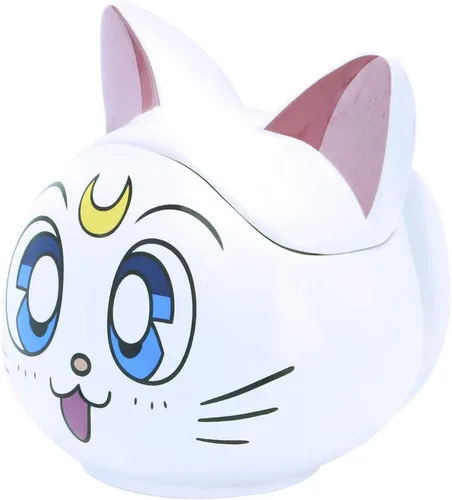 Vista 2 de ABYSTYLE Sailor Moon Artemis - Taza de té de cerámica 3D de 11.5 onzas con tapa extraíble, diseño de anime manga para el hogar y la cocina, regalos