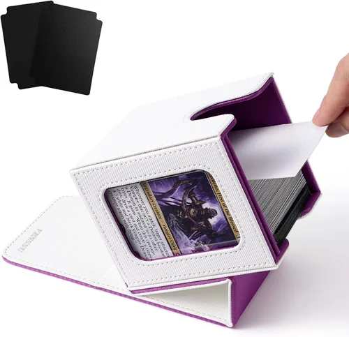 Vista 21 de Venssu Angel Themed MTG Deck Box with Commander Display (White and Grey)