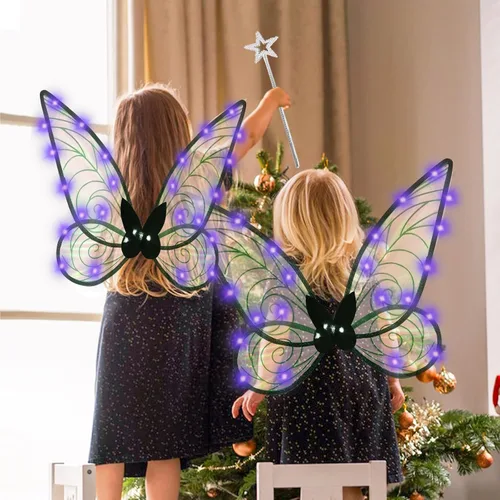 Vista 7 de Halloween Costume Fairy Wings Angel Wings for Women and Girls