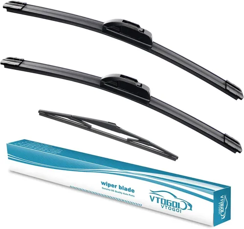 Vista 32 de VTOGOI® Juego de limpiaparabrisas de repuesto para Toyota FJ Cruiser 2007-2014, juego de limpiaparabrisas delanteros y traseros de calidad original