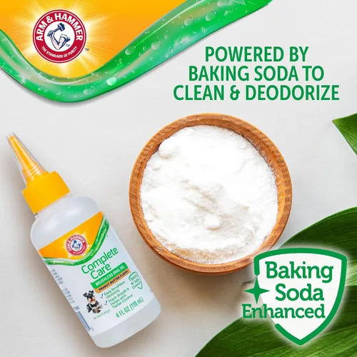 Vista 6 de Arm & Hammer Complete Care Gel oral sin escobillas para perros, sabor a mantequilla de maní, pasta de dientes para perros sin cepillo, bicarbonato