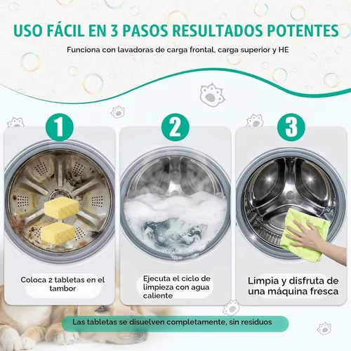Vista 2 de BLASTIX Limpiador de lavadora Fórmula ultra 73.7% más fuerte para dueños
