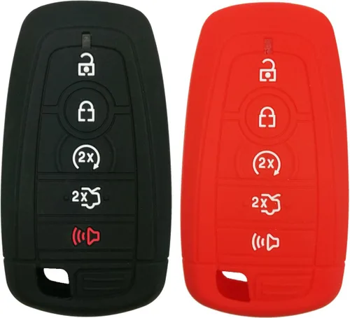 Vista 8 de 2 piezas Coolbestda Funda protectora completa para llavero remoto para Ford Bronco Mustang Fusion Raptor F250 F350 F450 F550 Edge Explorer