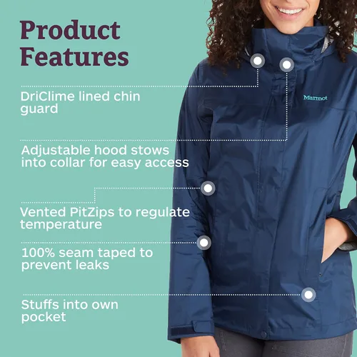 Vista 4 de MARMOT Chaqueta impermeable Precip para mujer