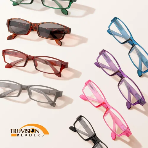 Vista 8 de TruVision Readers Gafas de lectura, bisagras de resorte cómodas para hombres y mujeres, 9501HP