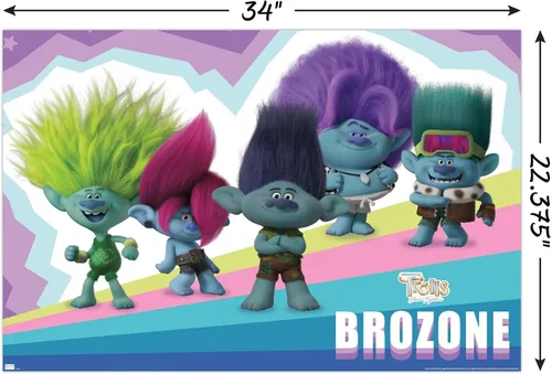 Vista 3 de Trends International Trolls: Band Together - Póster de pared de brozone, 34 pulgadas de largo x 22.4 pulgadas, versión sin marco