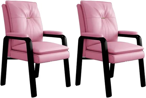 Vista 33 de PU Leather Conference Chair with Fixed Arms High-Back Ergonomic Mahjong Chair Chess Card Room Backrest Computer Chair Long-Term Sitting Mahjong