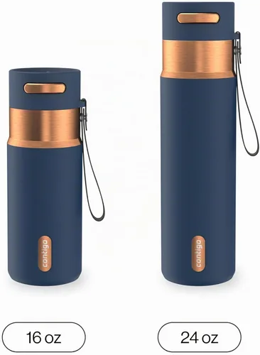 Vista 5 de Contigo AUTOSEAL - Botella de agua de acero inoxidable con aislamiento al Abismo Bronce