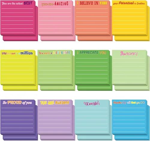 Vista 79 de Yinder 12 notas adhesivas inspiradoras, bonitas notas adhesivas motivacionales, regalos de agradecimiento a los empleados, a granel para profesores