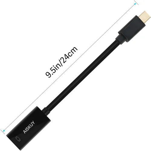 Vista 6 de Adaptador Mini DisplayPort a HDMI, 4k Mini DP (Thunderbolt 2) Convertidor macho a HDMI hembra para MacBook Air/Pro, Surface, ThinkPad, Monitor
