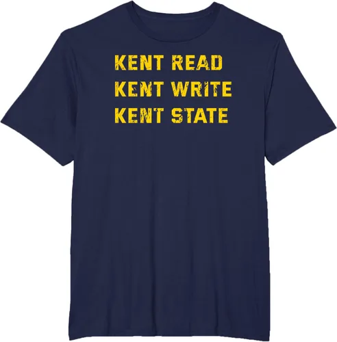 Vista 12 de University Apparel Kent Read, Kent Write, Kent State Camiseta, Azul / Patchwork, S