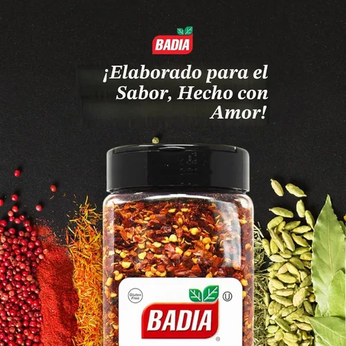 Vista 3 de Badia Pimiento rojo triturado, 12 onzas – Copos de chile rojo seco y triturado para cocinar, condimentar y cubrir