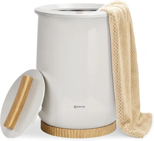 Vista 7 de Keenray Calentador de toallas, cubo calentador de toallas de lujo, calentador de toallas grande para baño, apagado automático, se adapta a hasta dos