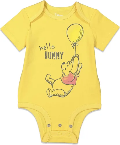 Vista 2 de Disney Body unisex de algodón elástico orgánico de manga corta para bebé (paquete de 3)