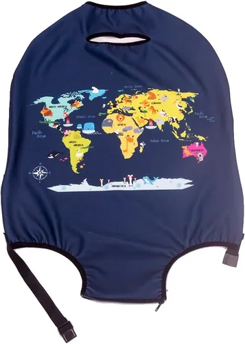 Vista 9 de Madfifennina - Protector de equipaje de viaje lavable de elastano para maleta, 23-32 pulgadas, Mapa