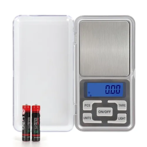 Vista 7 de Báscula digital compacta de bolsillo, panel de acero inoxidable, 17.64 oz, 0.00 oz de precisión, báscula digital portátil de cocina con pantalla LCD