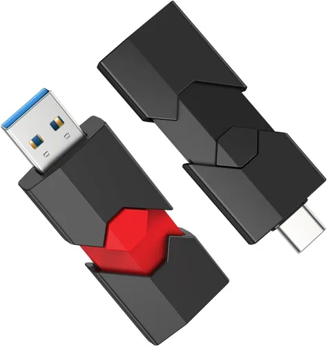 Vista 10 de RAOYI Paquete de 5 unidades de memoria USB C de 64 GB 2 en 1 tipo C + USB 3.0 Dual OTG retráctil tipo C para iPhone 17/16/15 iPad Pro Android 5