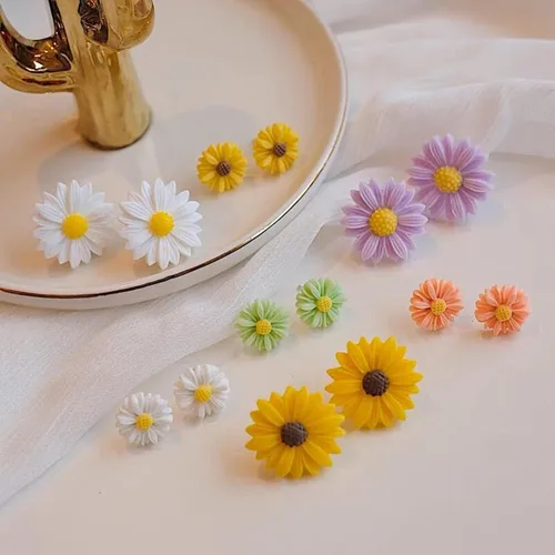 Vista 6 de Moldes de arcilla polimérica de flores, moldes miniatura de silicona para manualidades, fabricación y decoración de joyas