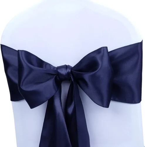 Vista 11 de Babenest Bandas de satén para silla, 50 lazos mejorados para silla, lazos para bodas, banquetes, fiestas, Pascua, Navidad, baby shower, decoración