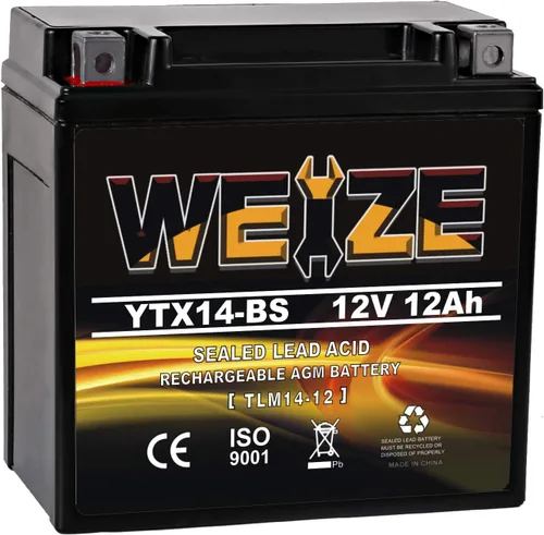 Vista 10 de Weize YTX4L-BS - Batería de motocicleta sellada recargable de alto rendimiento compatible con Polaris Scrambler, Sportsman 90, Honda Scooters NQ50