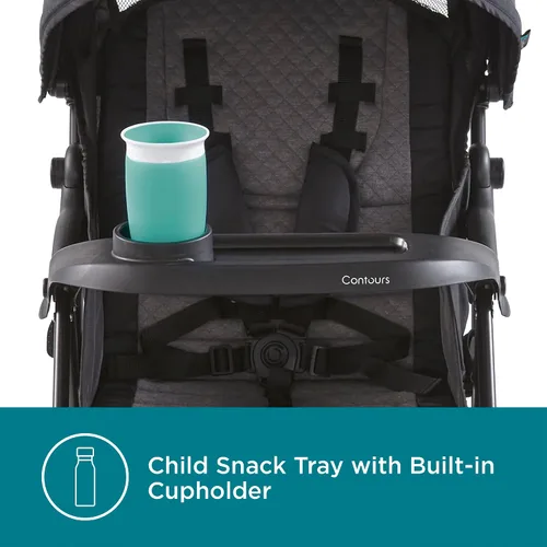 Vista 10 de Contours Quick Elite - Cochecito de bebé, cochecito de viaje ligero y compacto, compatible con asiento de automóvil infantil, asiento reclinable