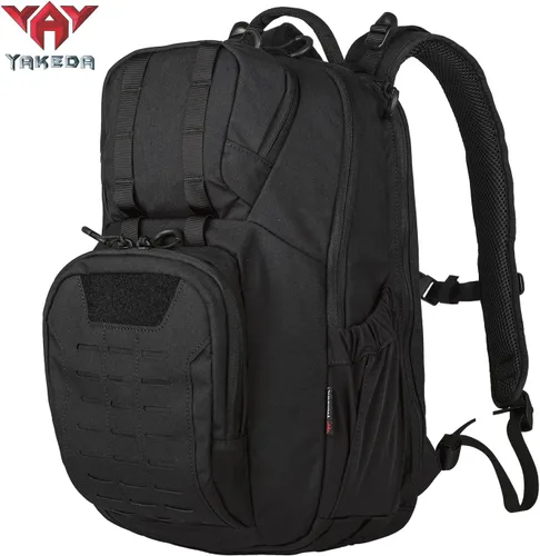 Vista 2 de vAv YAKEDA Mochila militar táctica de nailon 500D para hombres, compatible con portátiles de 12.6 a 15.6 pulgadas, bolsa diaria para senderismo