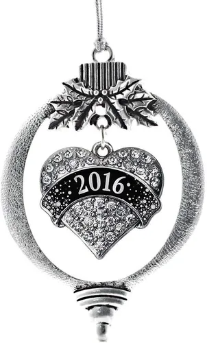 Vista 156 de Inspired Silver - Adorno con dije de hermana gemela - Adornos navideños de plata con circonitas cúbicas