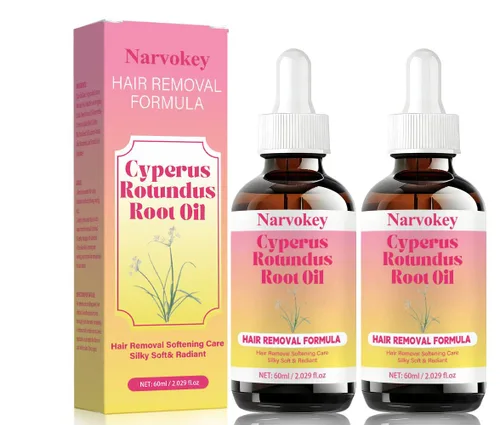 Vista 7 de Cyperus Rotundus - Aceite de depilación, inhibidor natural del crecimiento del cabello, tratamiento hidratante para todo tipo de piel, 2.0 fl oz (1)