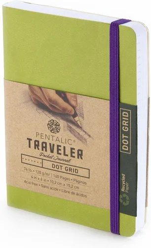 Vista 9 de Cuaderno de bocetos Travelers Dot Grid Pentalic Art, libre de ácidos
