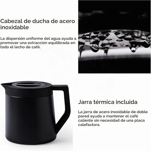 Vista 13 de Ratio Six Series 2 - Cafetera de goteo, jarra térmica de 8 tazas Negro