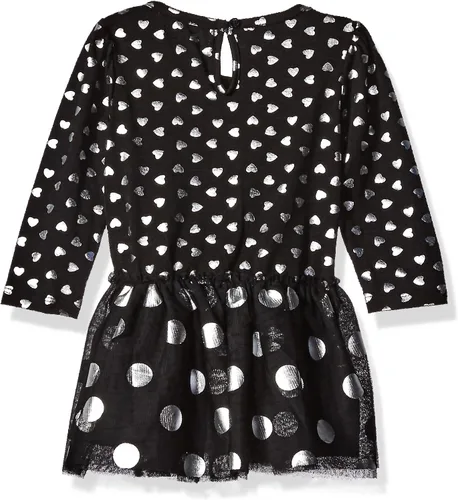 Vista 2 de Limited Too - Vestido de punto de manga larga con corazones y puntos para niña